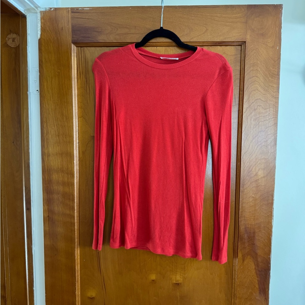 Reformation Vibrant Red Long Sleeve Tee